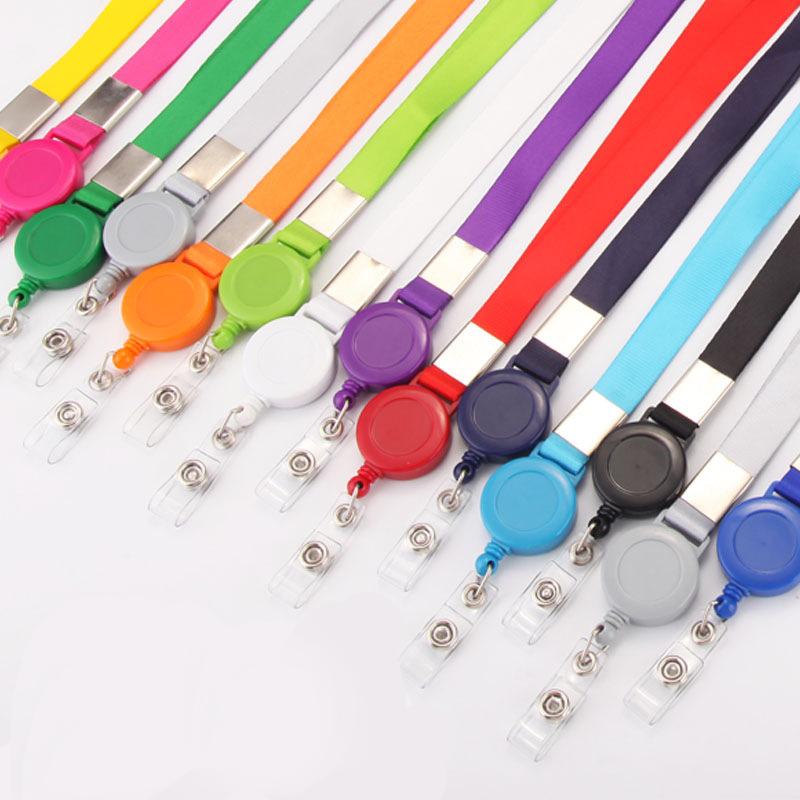Retractable Work Permit Hanging Rope Stretchable Long Lanyard Office ID Card Holder Porta Credenciales Carte Infirmière