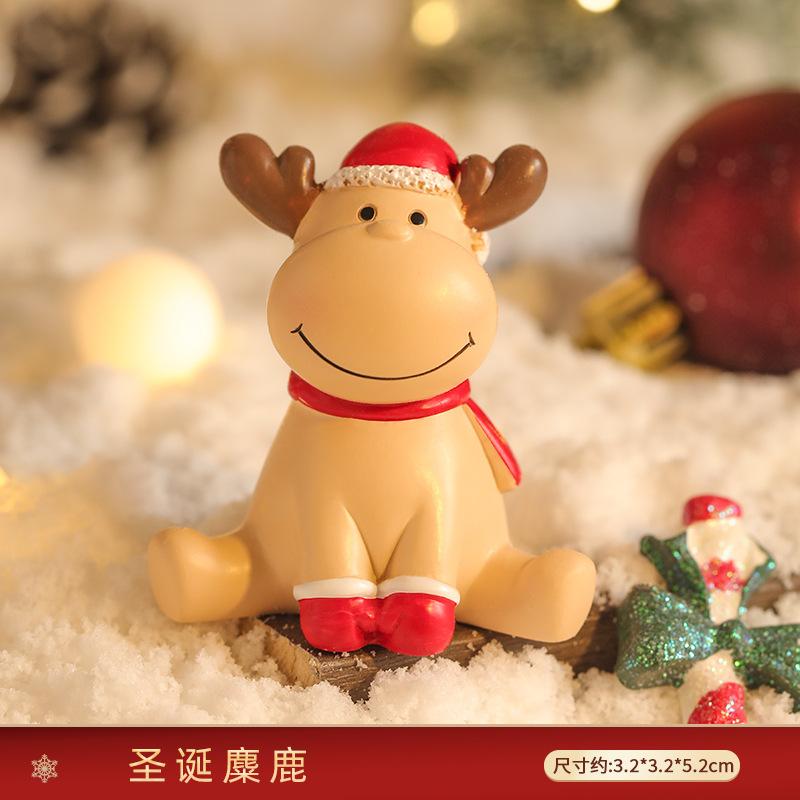 Creative Christmas Decoration Resin Snowman Figurine - Fun Cartoon Scene Home Décor Gift for Festive Cheer - Practical