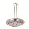 Stainless Steel Uncoated Chicken Roasting Rack with Base for Home, Hotel, and Restaurant.