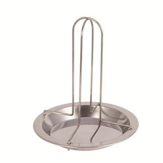 Stainless Steel Uncoated Chicken Roasting Rack with Base for Home, Hotel, and Restaurant.