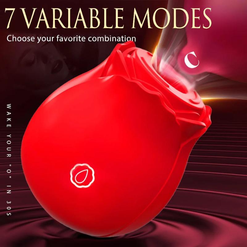 APP Remote Control Rose Suction Vibrator for Women Clitoral Stimulator Dual Vibration USB Rechargeable Quiet Silicone Adult Toy