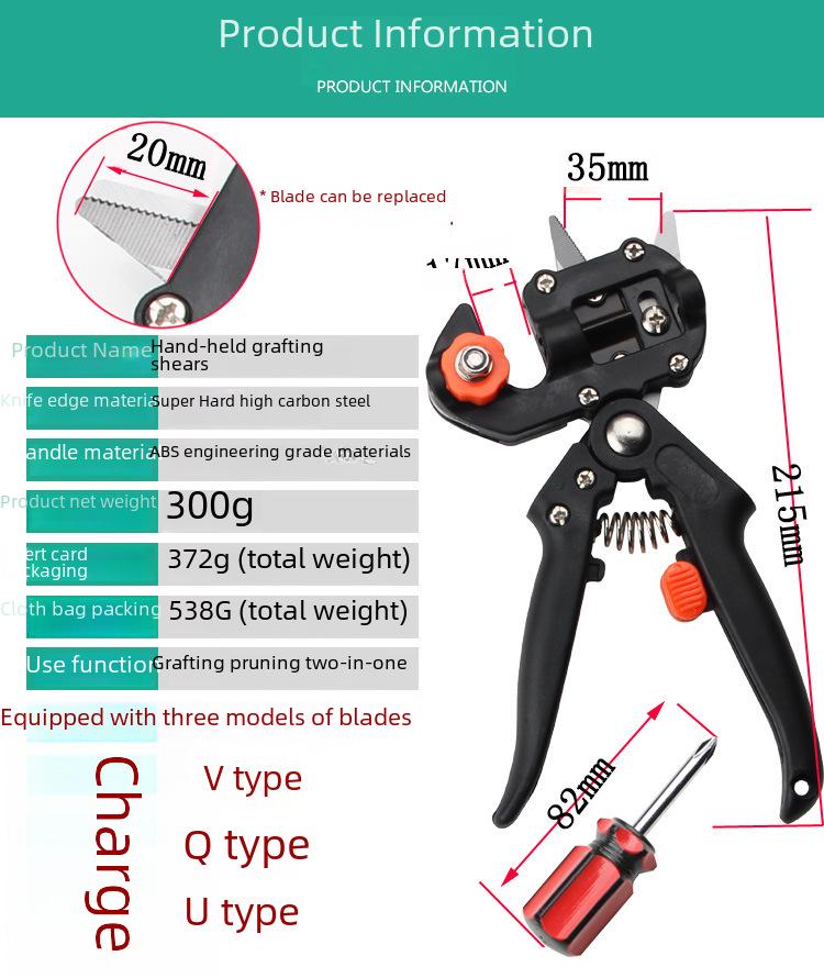 Kit de greffage et d'élagage de jardin: Cisailles, Couteau, Machines pour semis et arbres fruitiers, Outils de greffage essentiels