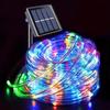 Coarda din tub solar în aer liber Led Lumină pentru grădină Decorație de Crăciun 22m/12m Ghirlandă de nuntă de Crăciun Fâșie luminoasă rezistentă la apă