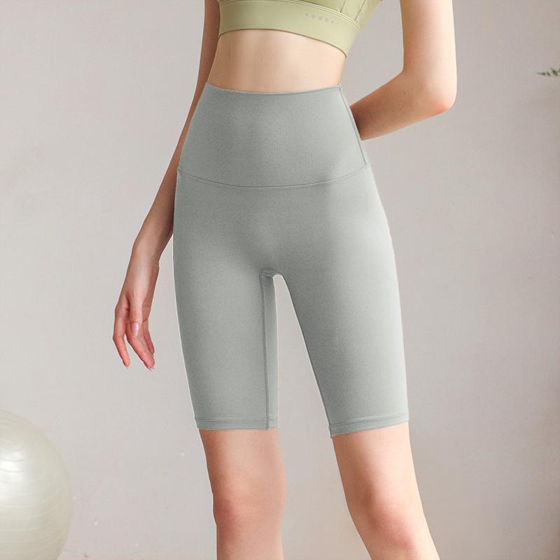 Sports Shorts, Yoga Five-point Pants, Women's High Waist, Hip Lift, Tight Body Wear, Fitness Pants, Running Cycling Pants, Nylon