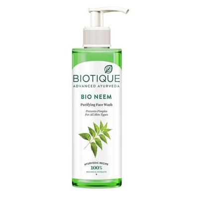 Limpiador facial Fresh Neem para el control de granos | Ayurvédico | 100 % extractos botánicos | Apto para todo tipo de piel | 200 ml