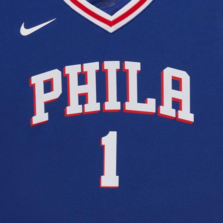 Nike NBA Youth 76ers Team Harden #1 Letter Logo Printed Sports Vest Kids Basketball Outfit Casual Sports Set Kids sportswear 3Z2B7BZ2P-76RJH1