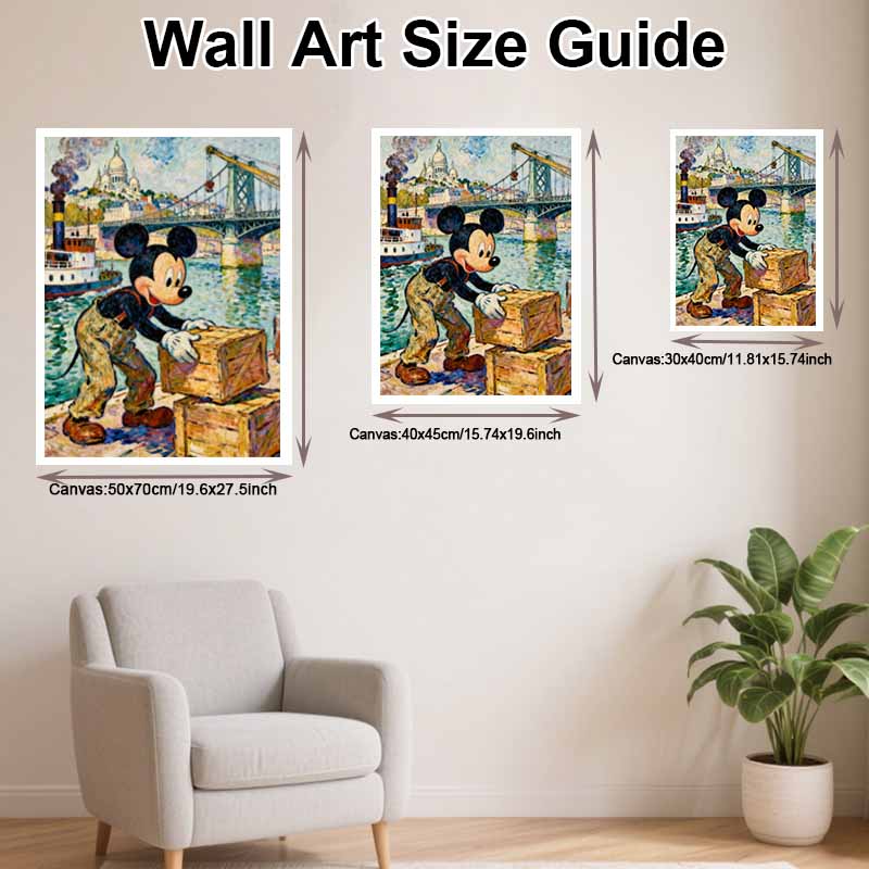 Disney 5D diamond painting set DIY handmade diamond painting art production Mickey Mouse riverside work diamond decorative painting