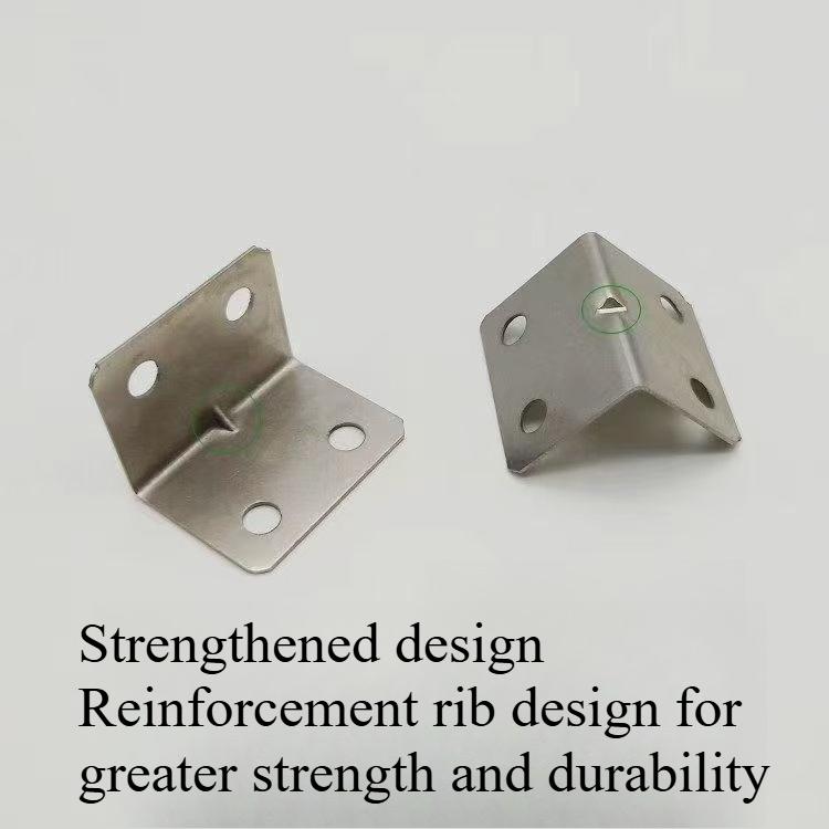 10 Corner Brackets + 60 Thickened Corner Brackets Stainless Steel Right-angle Fasteners, for Fixing Tables, Chairs, Wooden Beds, 90-degree Connection.