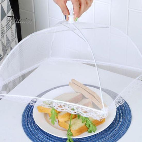 BBQ Food Cover Mesh Breathable Washable Table Tent Screen Anti-fly Dish Outdoor Camping Outside Picnic Collapsible Umbrella Net