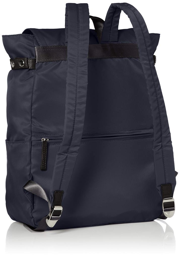 Nylon x Cowhide Combination Series Medium Navy [Isaac] Backpack, Size, 2060448,