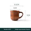 Wooden Cups Handmade Wood Handle Cups Handle Beer Coffee Milk Tea Mug Handmade Natural Kitchen Bar Drinkware Cup