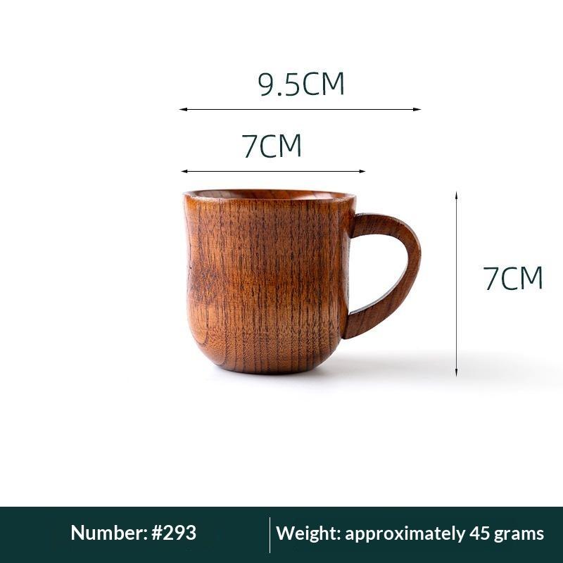 Wooden Cups Handmade Wood Handle Cups Handle Beer Coffee Milk Tea Mug Handmade Natural Kitchen Bar Drinkware Cup