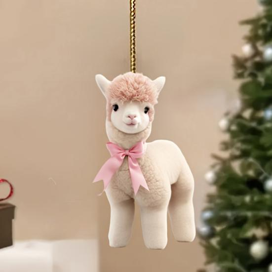 Wisiorek samochodowy Akrylowy 2D Kolorowy Urok Alpaki Kota Dekoracja Samochodu Lekki Wiszący Ornament Pojazdu