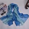 Season Solid Color Gradual Change Color Mulberry Silk Silk Scarf Women, Color Matching Women'S Scarf Shawl Yarn Beach Towel