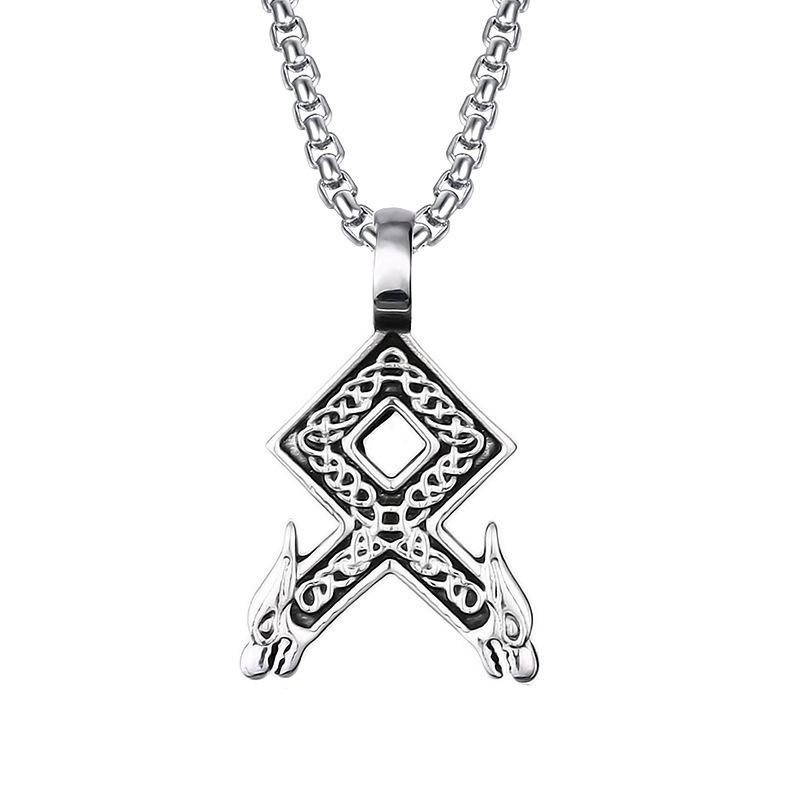 2025 Stainless Steel Cross Pendant Necklace for Men and Women - Trendy Retro Religious Design