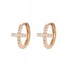 Orecchini a Clip Retro a Forma di Croce con Strass - Stile Ins Molto Venduto