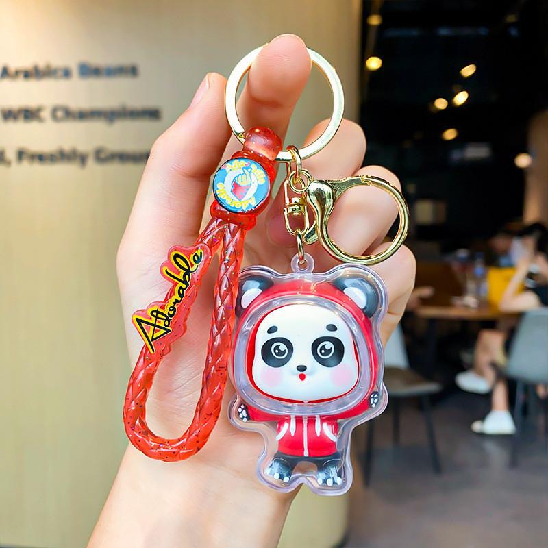 

Panda Adorable Cartoon Keychain For Cars And Backpacks Acrylic Material Red Panda