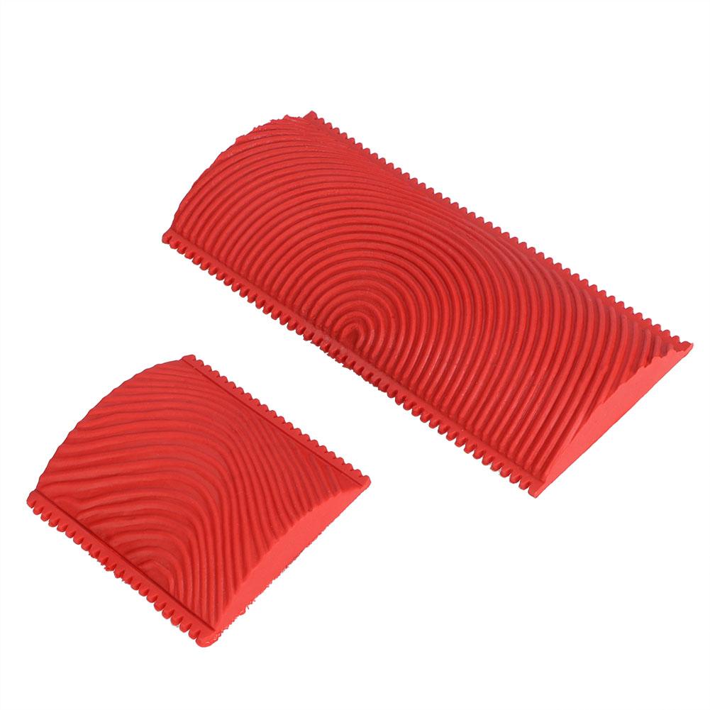 

2Pcs Set Rubber Serrated Wood Grain Effect Brush Painting Tools DIY Wall Decoration