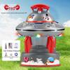 360° Rotating UFO Sprinkler: Luminous Foot-Powered Outdoor Water Toy for Kids