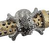 Unisex Y2K Crystal Rhinestone Skull Belt