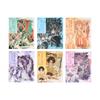 8-Sheet Large-Size Chinese Ancient-Style Character Sticker Pack, Elegant Historical Figure Designs for Journal & Craft