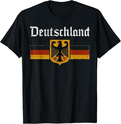 Německo Vlajka Orel Vintage Německé Dědictví Hrdost Tričko unisex tričko