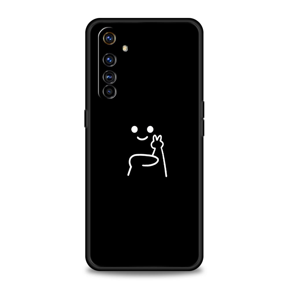 Cute Middle Finger Phone Case For Realme 16 15T 14 13 12 11 10 4G 9 8 5G Pro Plus C21 C25 C35 GT5 GT3 GT2 Neo 2 3 3T 5 Cover