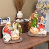 Handmade Resin Christmas Decoration - Three Family Statue with Jesus Ornament for Desktop Holiday Gift