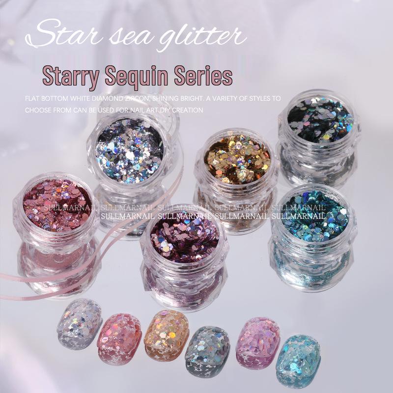 

Nail Art Glitter Stars & Sequins: Autumn/Winter DIY Decoration Set