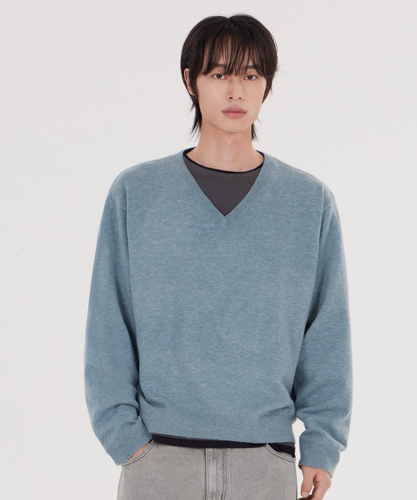 GLW [Unisex] Soft V-Neck Knit Mint