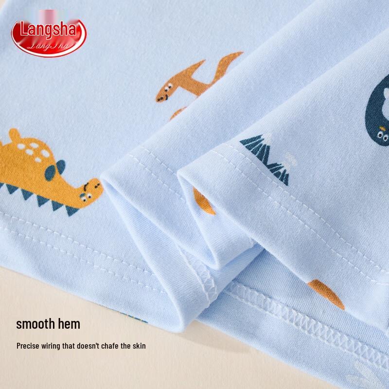 LANGSHA Boys' Pure Cotton Thermal Underwear Set