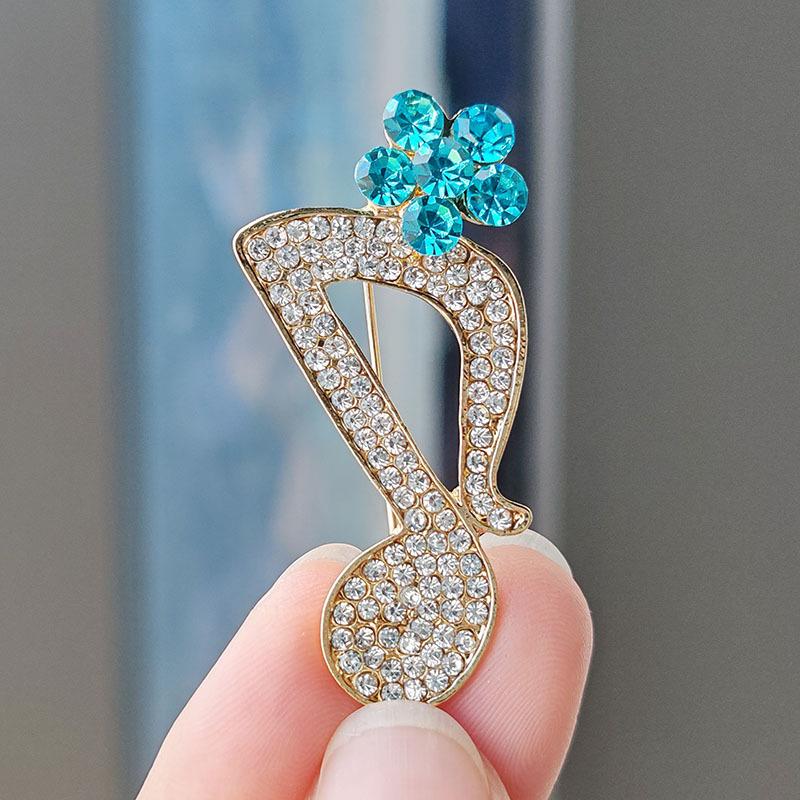 Creative Personality Beating Music Note Brooch Design Sense Suit Corsage Cardigan Accessories Exquisite Niche Pin Collar Pin Women