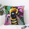 Bee and Flowers Pillow Cover  Comfy Cushion Cover Morden Pillow Case For Wedding Party Home Decor