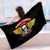 Asciugamani da Spiaggia Grandi in Microfibra con Logo Classico P-Powell P-Peralta Asciugamano ad Asciugatura Rapida Asciugamani da Spiaggia Sabbiosa Asciugamano da Piscina Per Viaggio Nuoto Yoga