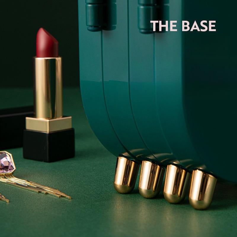 Foldable Mirror Jewelry Storage Rack, Portable Desktop Storage, Upright Display Rack, Beautiful and Tidy