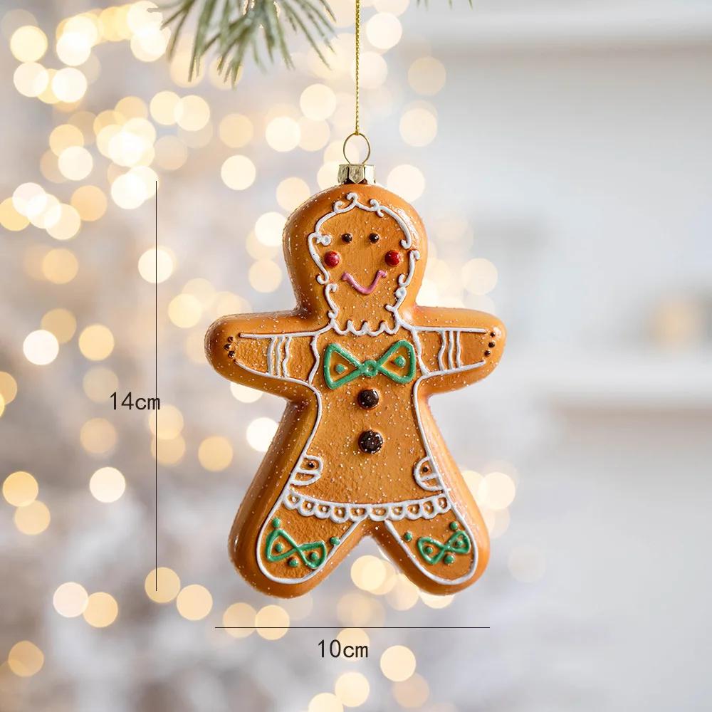 Creative Christmas Cookie Cake Old Man Ice Cream Cone Chef Old Man Donut Gingerbread Man Pendant for Christmas Tree Decoration