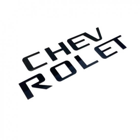 Tailgate Letters ert Raised Emblem For -2025 Silverado 1500 Matte Black