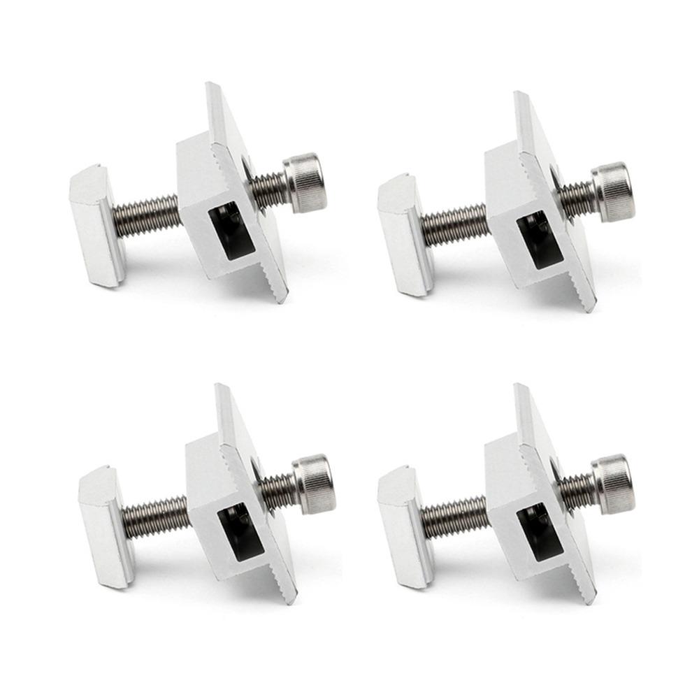 4Pcs End Clamp Solar Module Brackets Mid Clamp Solar System Install Accessories  PV Bracket Mounting