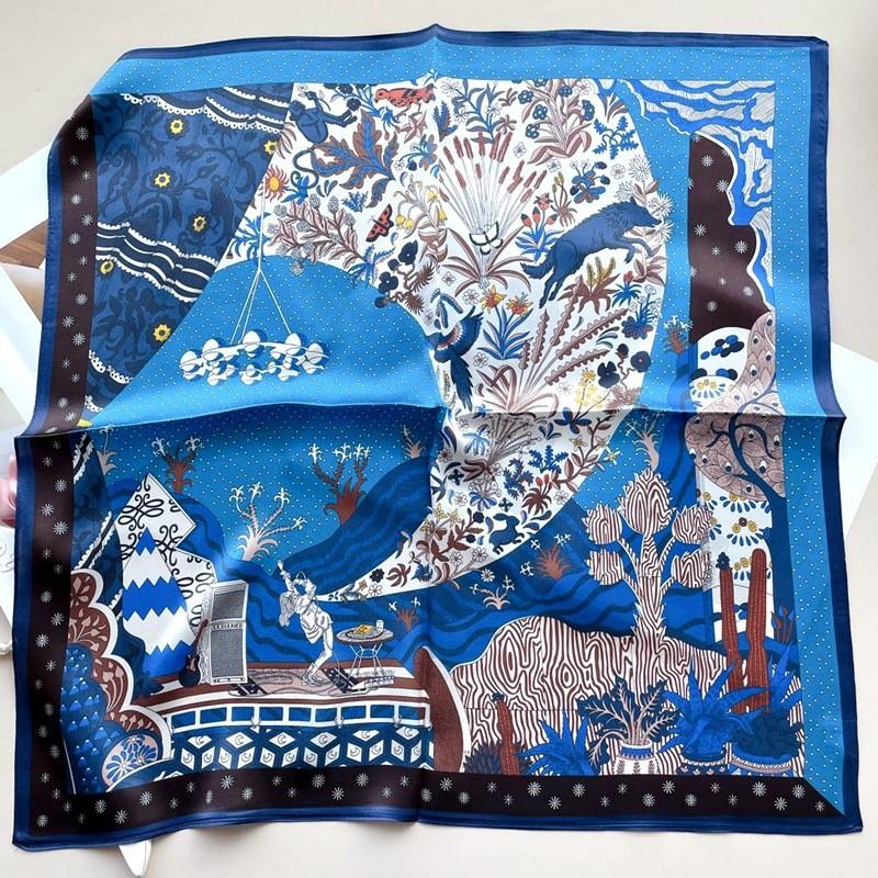 Hangzhou 100% eșarfă de mătase naturală reală pentru femei, bandană, eșarfe pătrate, eșarfe, eșarfă Mulberry, modă de lux de înaltă calitate, hijab