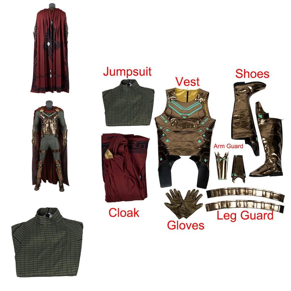 Premium Spider Man Far From Home Mysterio Cosplay Costume With Exquisite Workmanship And Breathable Fabric For Halloween Fun