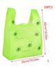 50 Pcs Cute Fruit Plastic Bag Carry Out Bags With Handle Food Packaging Retail Supermarket Grocery Shopping Home Storage