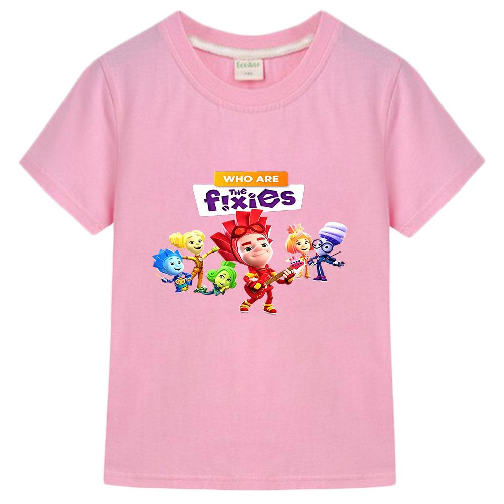 Die Fixies 100% Baumwolle Kinder Neue T-Shirts Hexe Zauberer Lustiger Cartoon-Druck T-Shirt Mädchen Baby Jungen Kurzarm Kinder Anime T-Shirt Sommer Oberteile