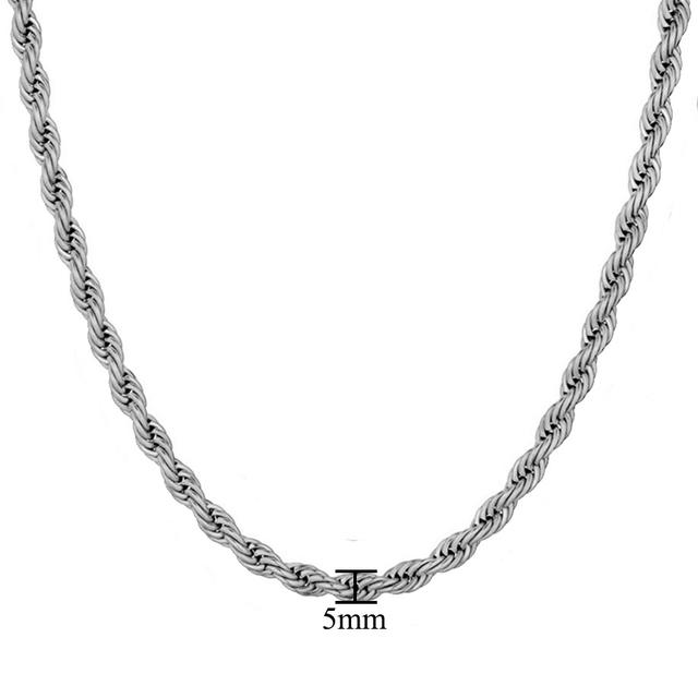 Collier Long Chaîne en Acier Inoxydable Twist Hip Hop Bijoux pour Hommes Vente en Gros ,Marque Hippie Couleur Or Collier pour Homme Chaîne Bijoux Cadeaujavascript :Vide (0 )