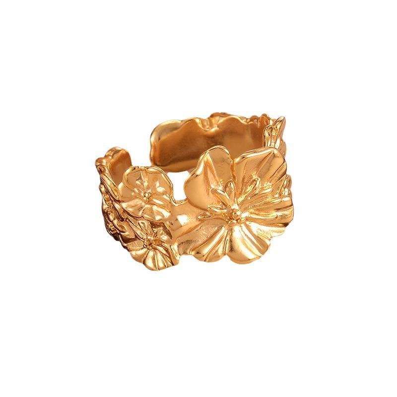 Retro simple geometric ring, high-end sense niche and versatile new twist winding opening ring