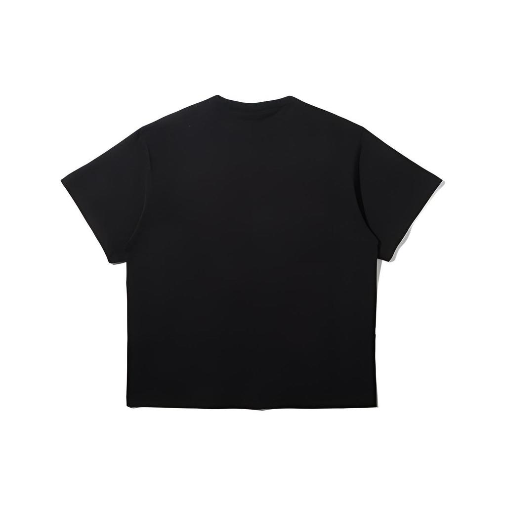 Fila Knitted Solid Color Round Neck Pullover Letter Logo Short Sleeve T-Shirt Men T-Shirts Black FS2RSD2104X-BLK