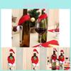 Festive Christmas Home Decor Uniquely Designed Non Woven Fabric Wine Bottle Scarf And Hat Set