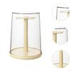 Figure Display Case Stand 360° Rotatable Countertop Versatile Necklace Hanger Doll Storage