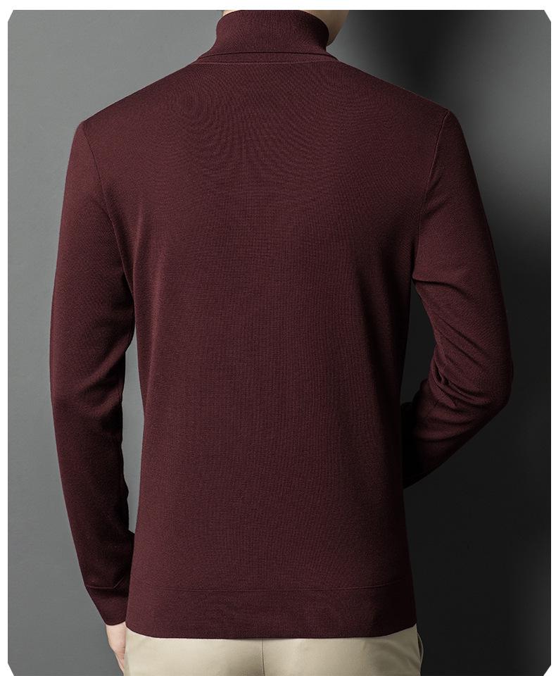 2025 Winter Fashion: Men's Fine Australian Wool High-Neck Sweater - Thick, Casual Style for All Ages