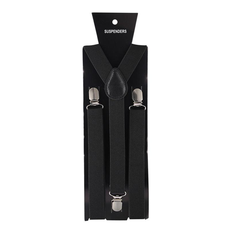 Adult Solid Color Suspenders for Men Women - Dress Shirt Pants Braces Straps for Wedding Party Suit Skirt Apparel