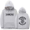 Outono Sons of Anarchy SAMCRO Moletons Estampados Moda Casual Esportivo Manga Longa Masculino e Feminino Unissex Moletons com Capuz